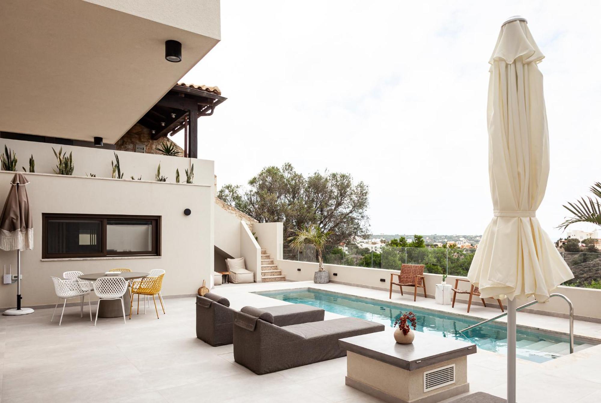 Orama Luxury Suite 3 Bedrooms With Private Pool 헐소니소스 외부 사진
